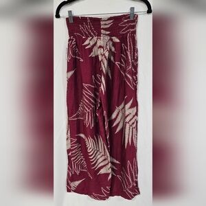 Hula Bay women S palazzo pants Hawaiian vacation resort tropical beach wide leg.